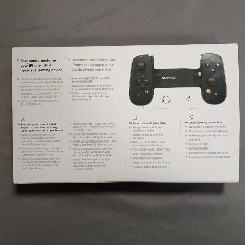 Backbone One Controller for iPhone Lightning Compatible BB-02-B-R with hard case